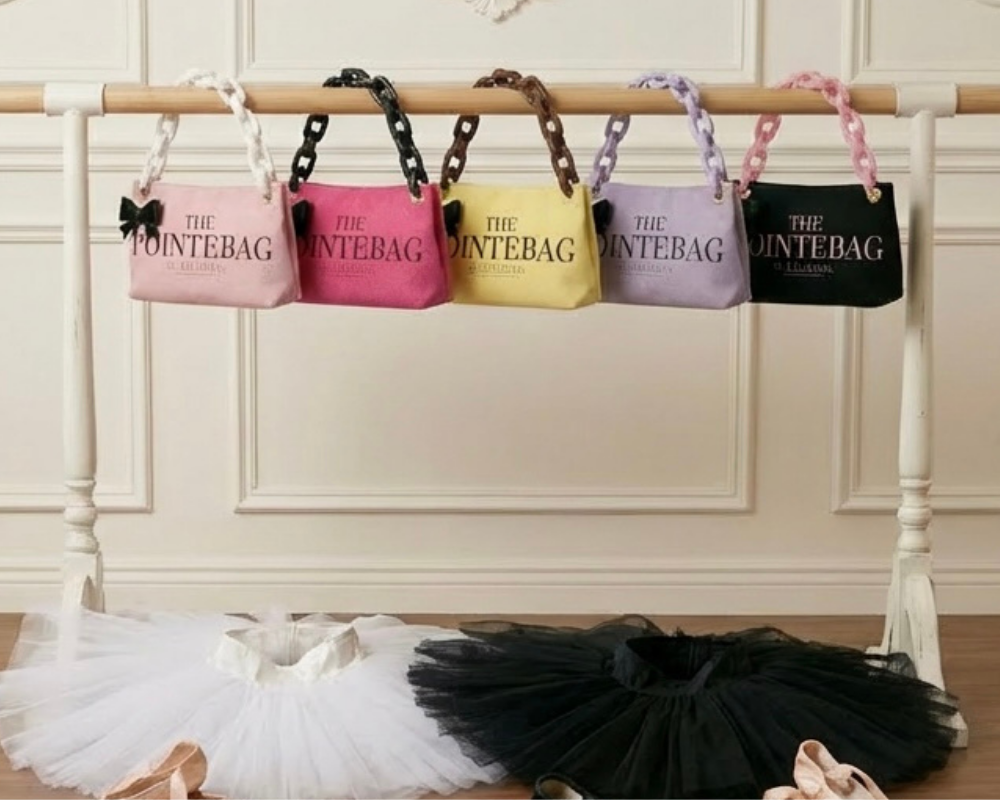 Buy Online Our PoineBags By Ballerina Featuring Cute Scented Pointe/Ballet Bags With Design Straps And Decorative Clips. Shop Now! For Dancers 