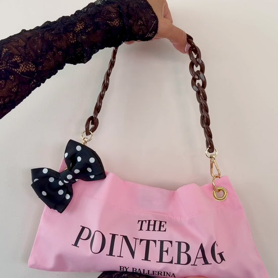Video of the Pink polka dot pointe shoe bag from The Polka Edit – premium ballet bag by PointeBag By Ballerina