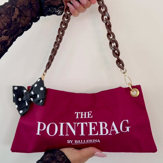 Burgundy PointeBag – The Polka Edit collection by PointeBag By Ballerina