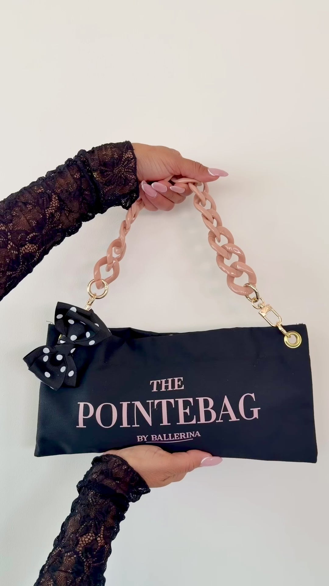 Video of the Black polka dot pointe shoe bag from The Polka Edit – premium ballet bag by PointeBag By Ballerina